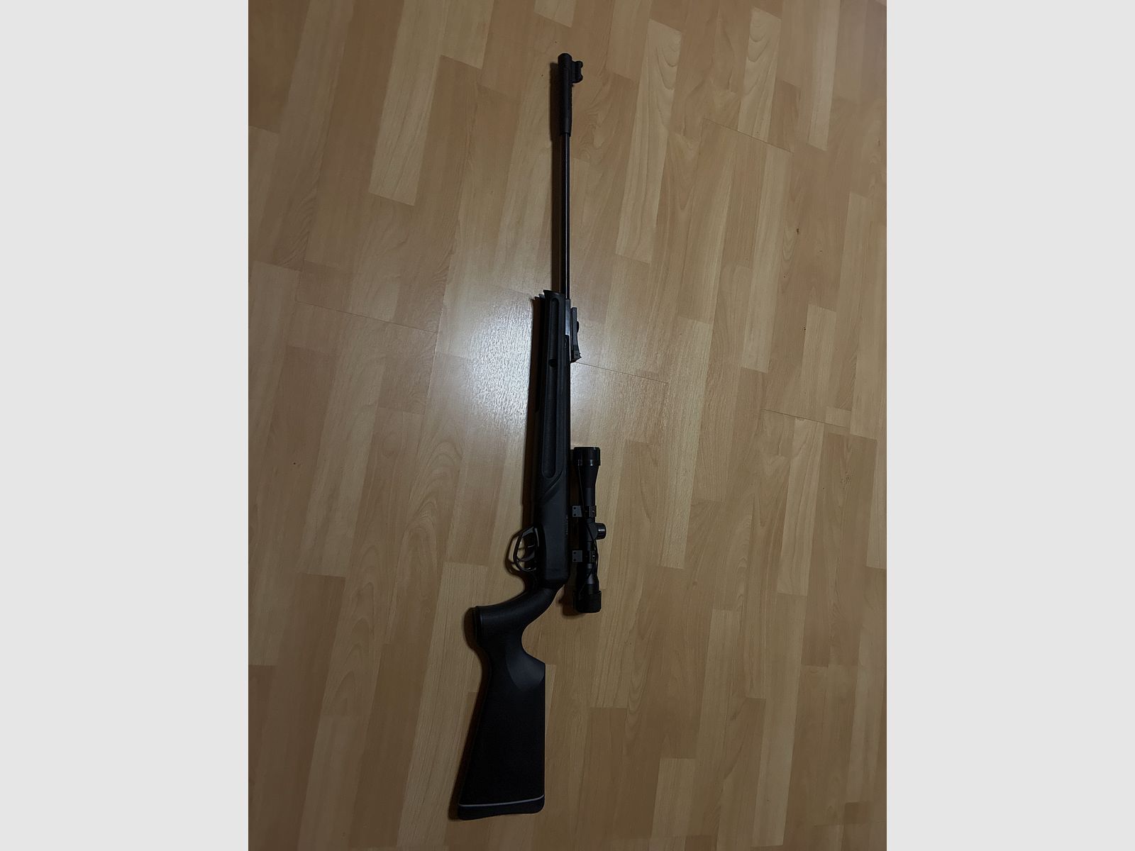 Luchtgeweer met scope, schijven en munitie te koop