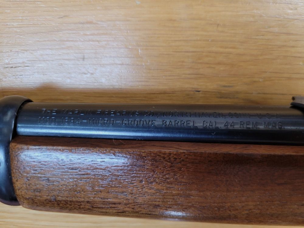 Bella e maneggevole carabina a leva Marlin modello 1894 – Arma del 1971 – Cal. .44 mag – 10+1 colpi – Bellissimo calcio in noce con spallina ammortizzante fatta in casa – Meccanica ultra fluida – Splendido canna di 47 cm – Un'arma da tiro universale in ottime condizioni++, immagine 10 di 27