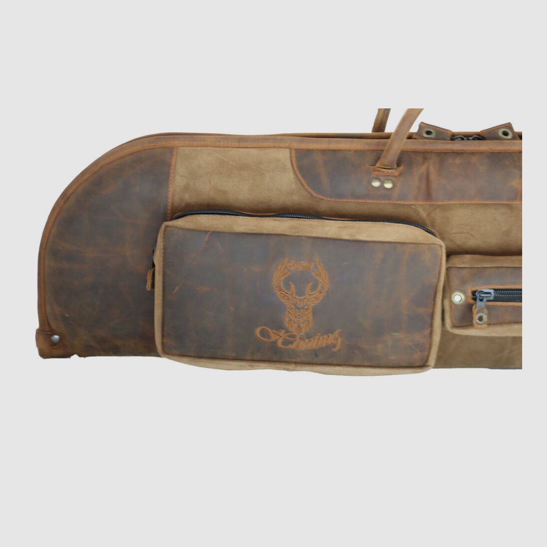 Nobil Hunting Leather Case 120cm in brown, hand-stitched
