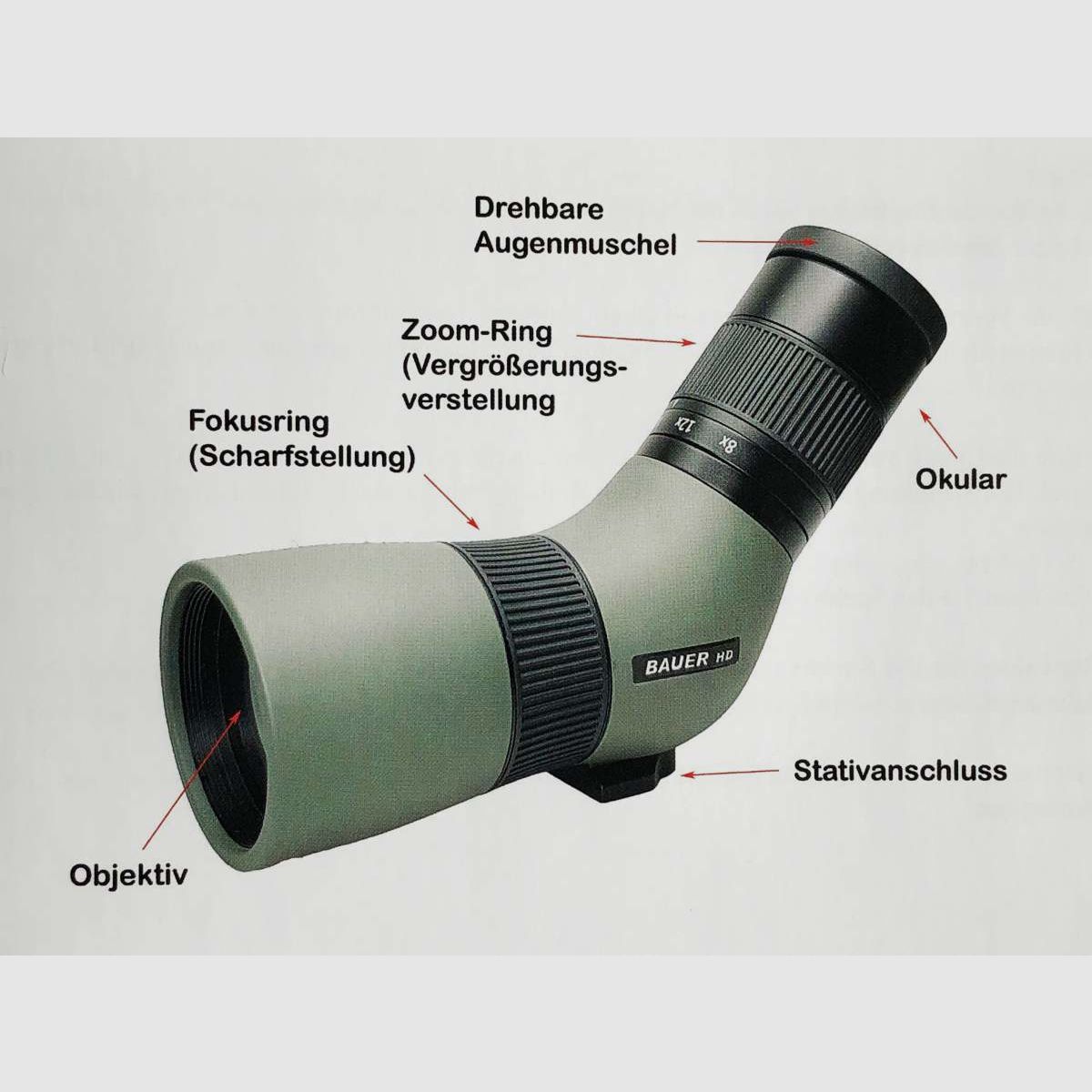 Bauer HD 9 - 27 x 56 compact spotting scope, image 3 of 11