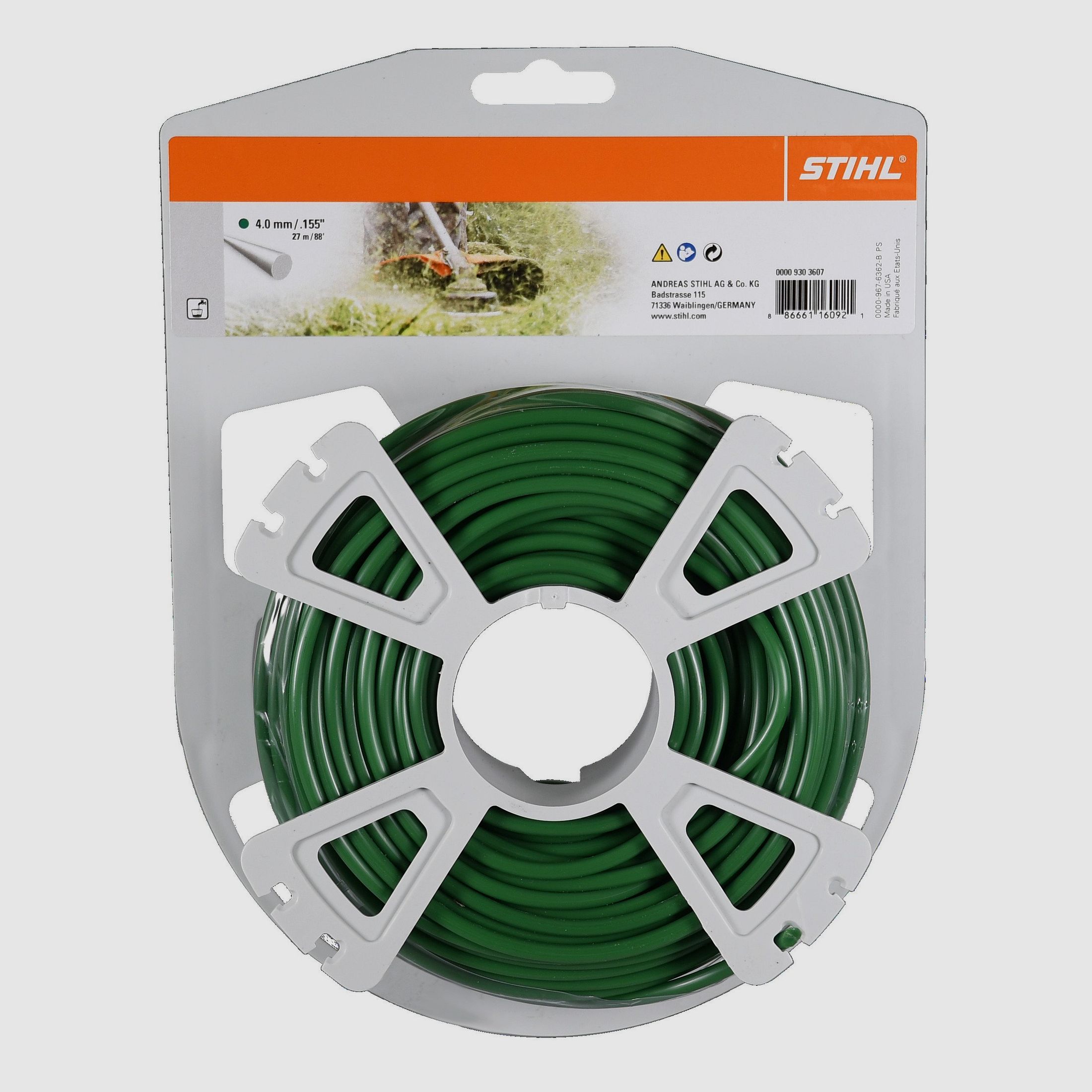 Stihl Mhfaden round, dark green 4 mm