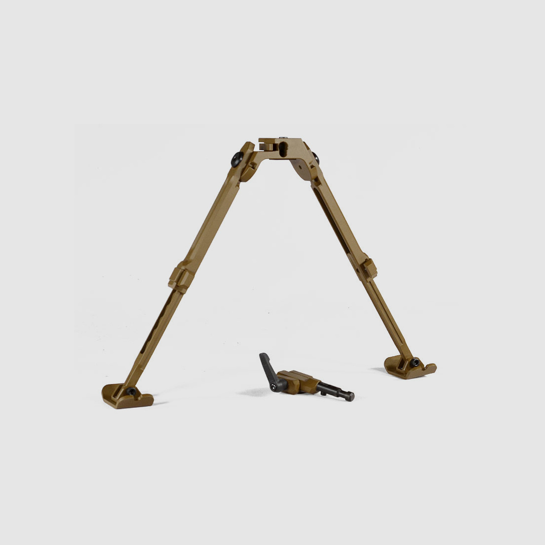 FORTMEIER bipod-set met Picatinny-adapter 12 uur, COYOTE H210 (hoogte van 21,0 tot 30,0 cm)