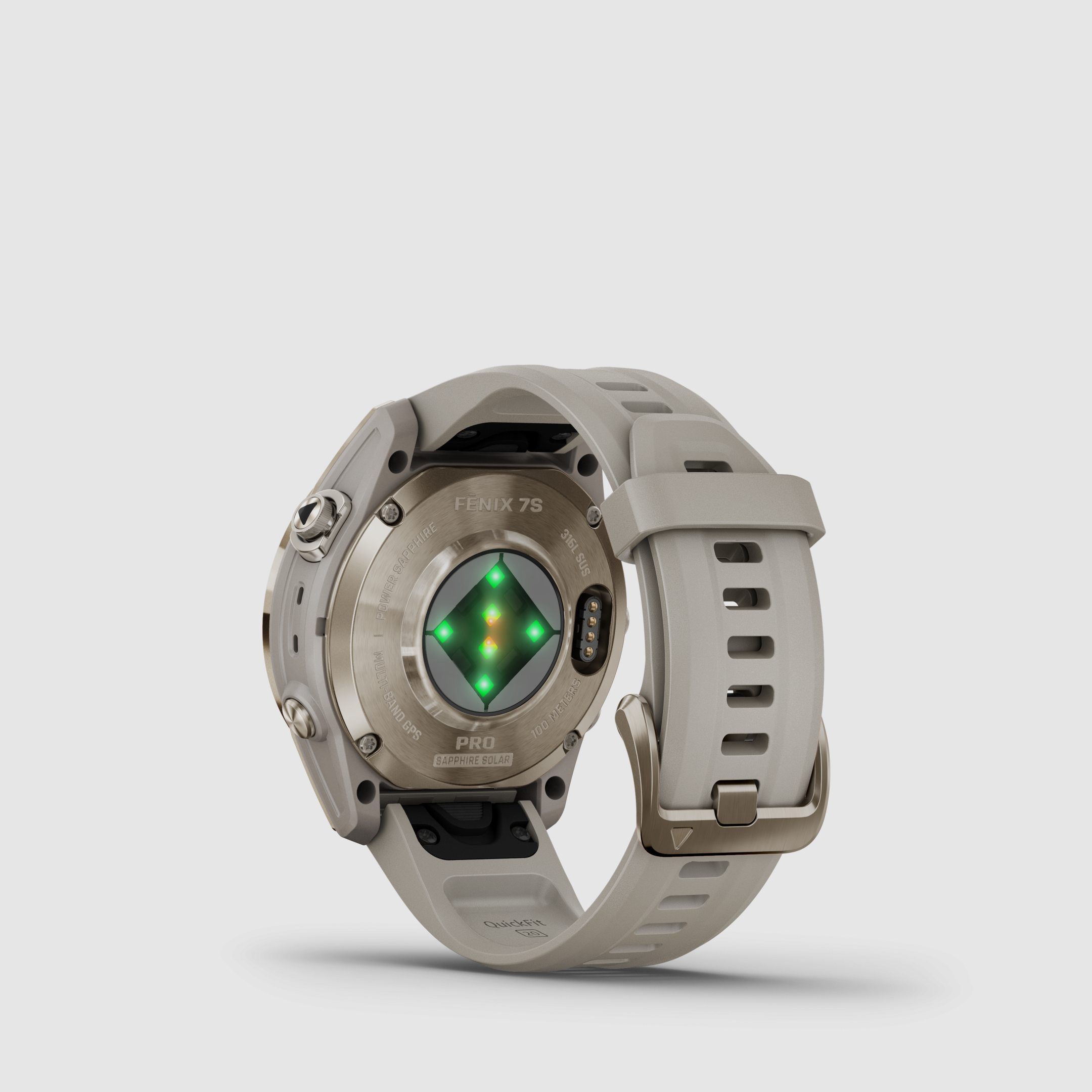 Garmin fēnix® 7S Pro – Sapphire Solar Edition, Beige/Softgold mit QuickFit®-Silikon-Armband 20 mm, Bild 9 von 12
