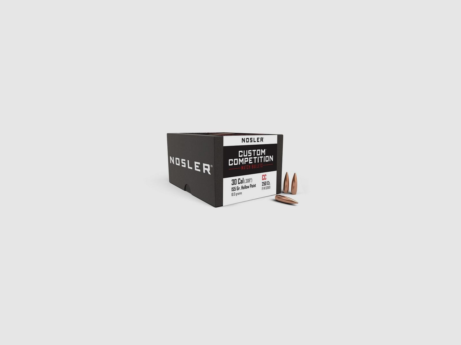 NOSLER GESCHOSSE .308" 155GR HPBT CUSTOM COMPETITION 250ST., Bild 2 von 2