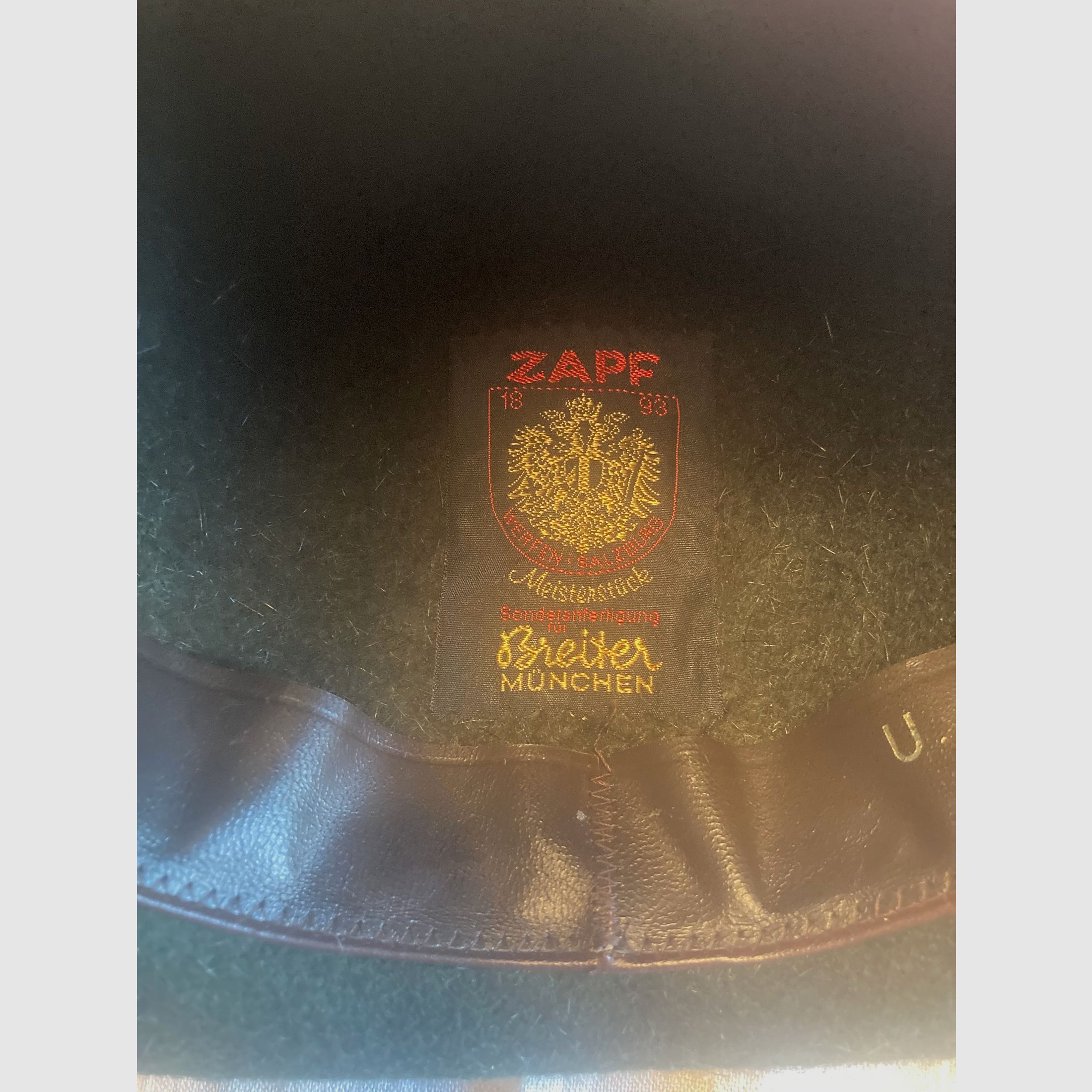 Sombrero de caza Loden de Zapf, como nuevo!