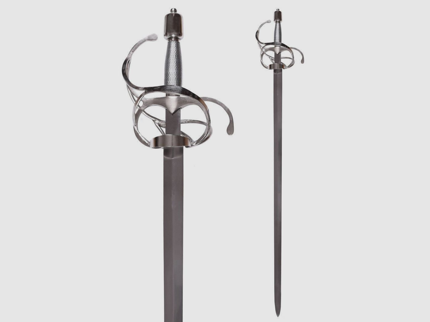 Korbrapier mit breiter Klinge