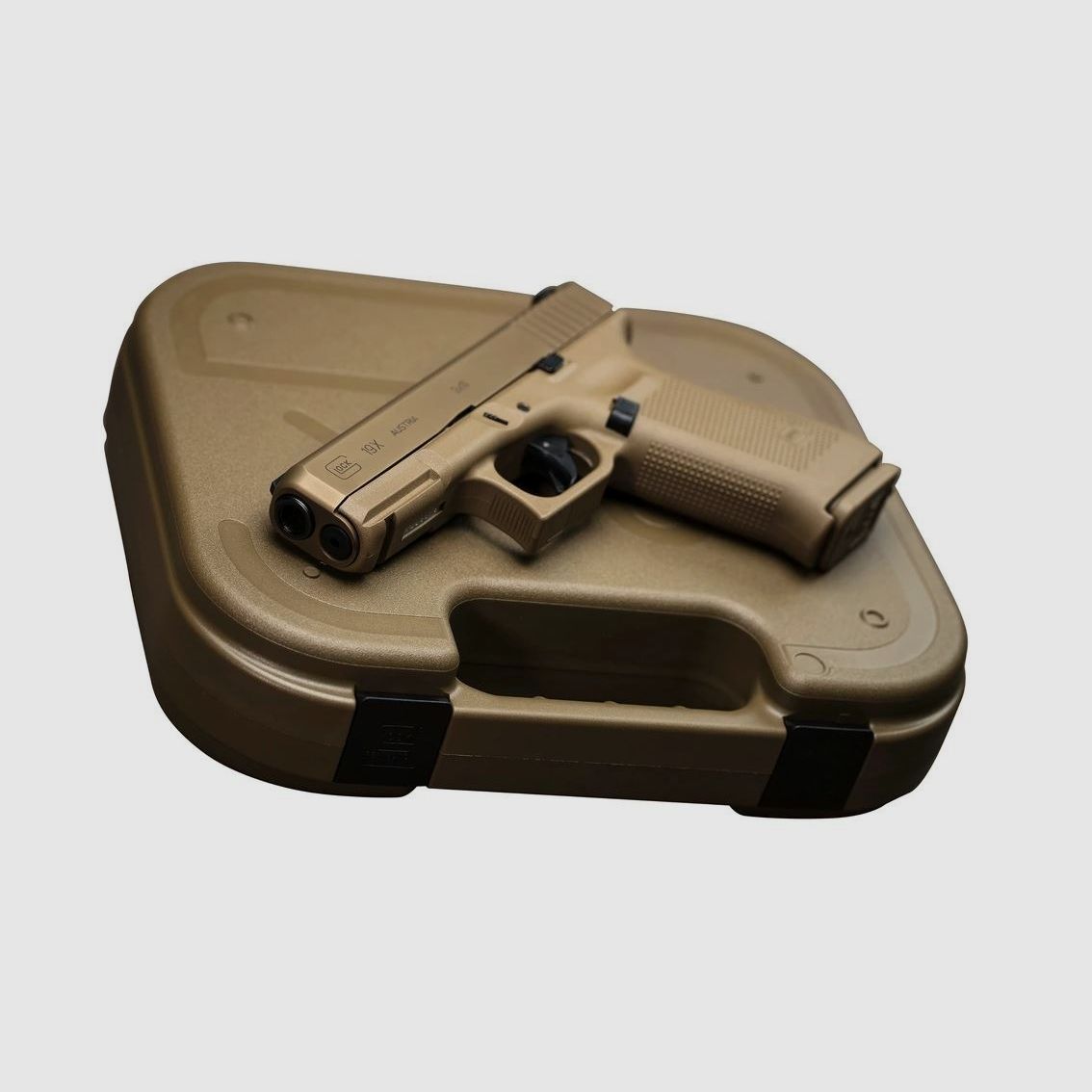 Glock 19X en calibre 9mm Luger en marrón coyote