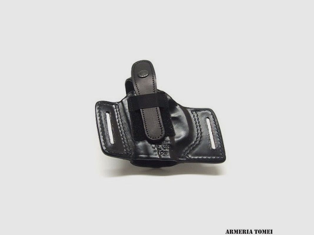 VEGA HOLSTER – FONDINA CUOIO DA CINTURA APERTA – SGANCIO REGOLABILE LARGE AUTO/BERETTA 92,98/TAURUS PT92/TANFOGLIO FORCE/CZ 75/85, immagine 2 di 2