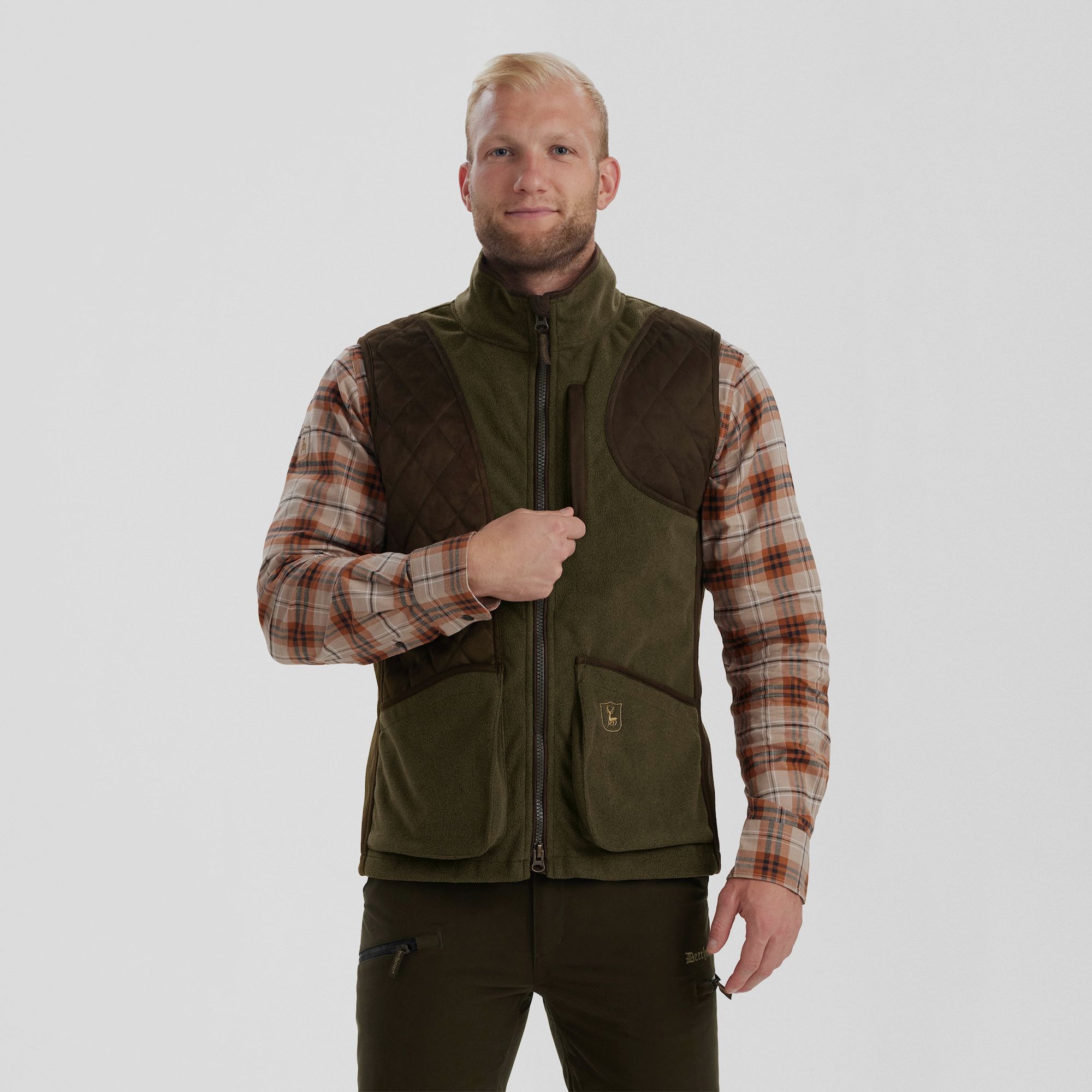 Deerhunter Gamekeeper Shooting Waistcoat Graphite Green L