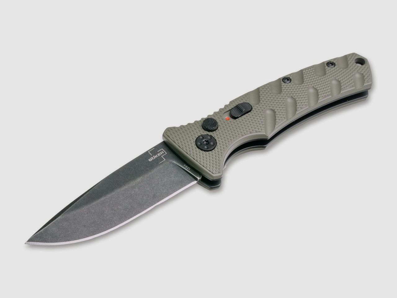 Cuchillo de bolsillo BHQ Mini Strike Droppoint OD Verde