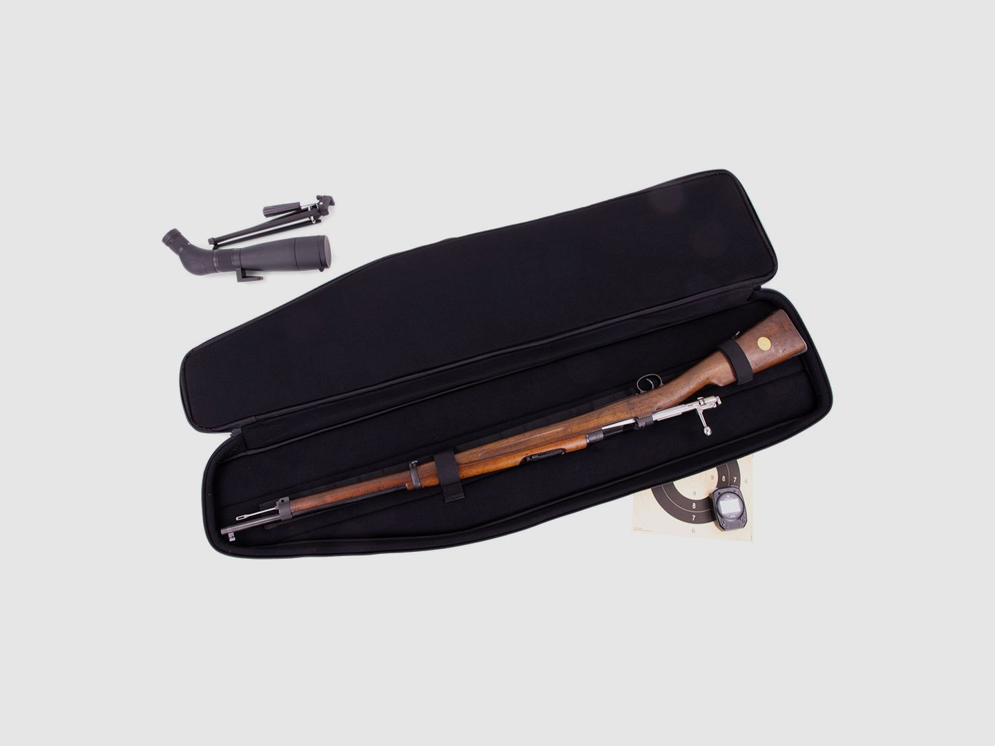 Winter Waffentasche 130 cm – 1000D (laut Grafik), abschließbar, Rucksackgurte (Dune) – JM-W5-RIFLE