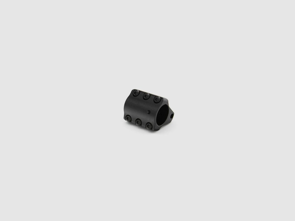 JP Two-Piece Adjustable Gas Block with Detent, .750 Bore, Black Stainless, Low Profile, image 2 of 3