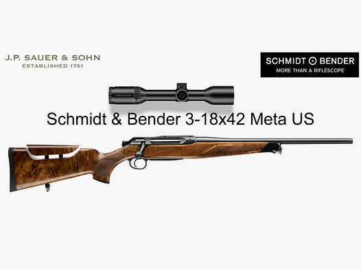 J.P. Sauer & Sohn Sauer 505 Ergo Lux Repetierbüchse HQ3 Ausstattungspaket Elegance + VSR | 8.5x55 Blaser | Schmidt & Bender 3-18x42 Meta