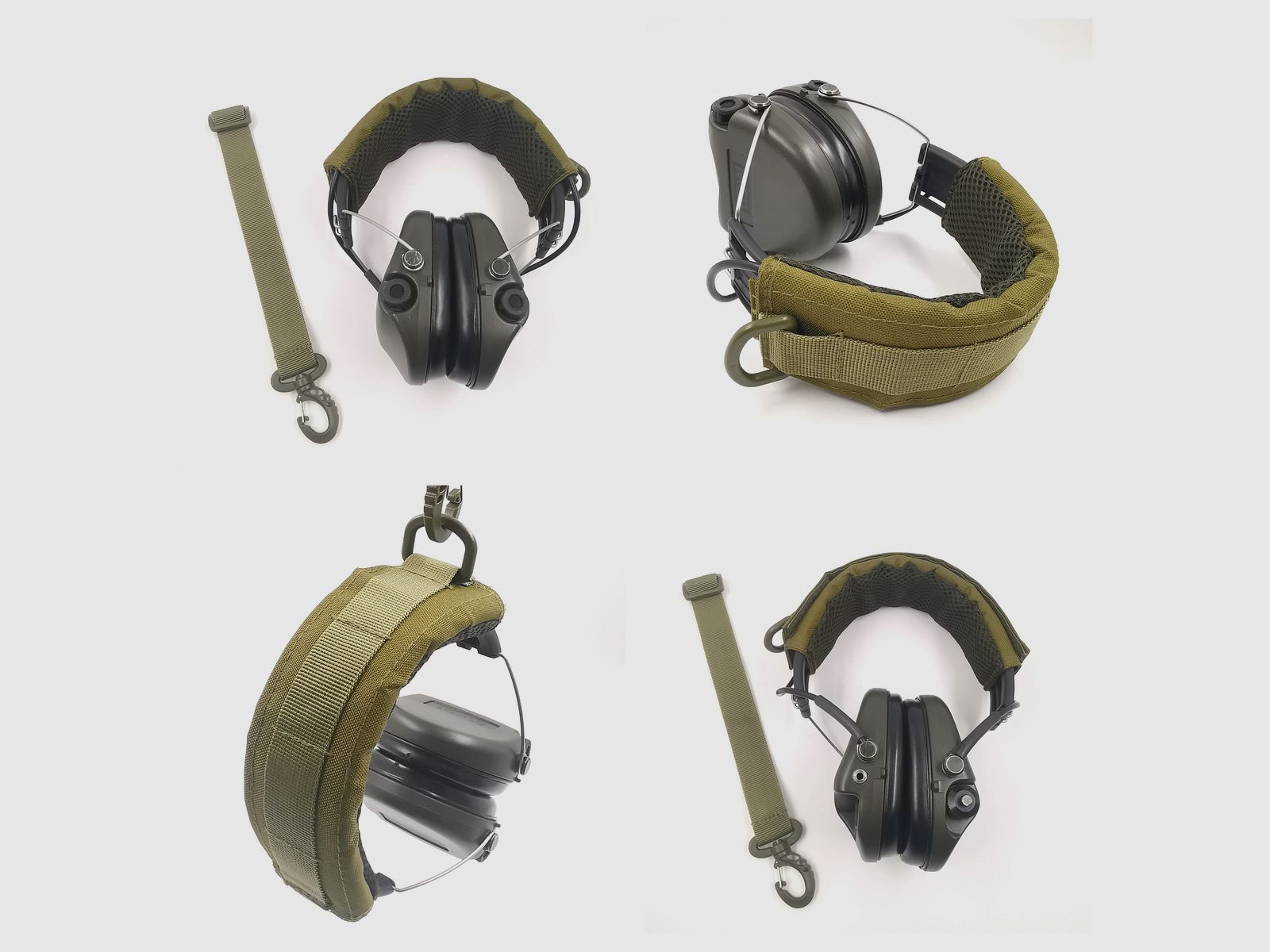 Headset Kopfhörer Abdeckung Schutz Molle BDS IPSC Jagd Sportschützen für Aktiv Gehörschutz sand oliv schwarz tarn