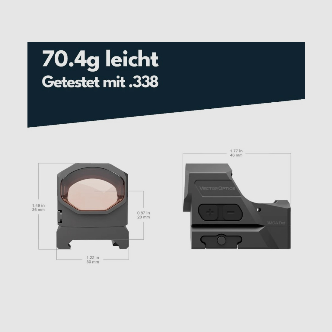 Vector Optics Frenzy Plus 1x19x28 Enclosed GenII SCRD-75 Red Dot Visier Rotpunktvisier Reflex Sight