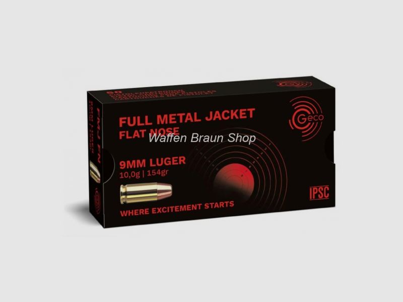GECO PATR 9MM VM-FK 154gr. 50 PZ