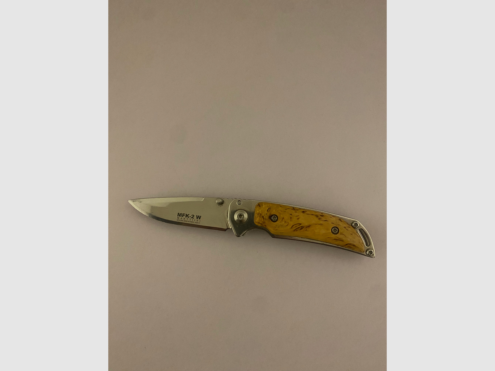 Einhandmesser Marttiini MFK-2 W Stainless Steel 420C, gebraucht 