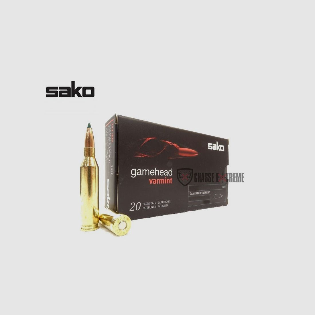 20 nabojów SAKO Gamehead Varmint kal 222 Rem 40 Gr, zdjęcie 1 z 2