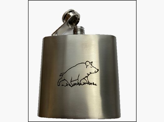 Lovergreen Kunst des Tisches Motiv Stahlflasche Keiler - Polierter Edelstahl