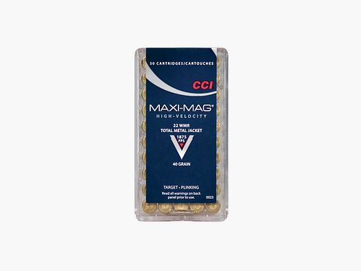 Munitions CCI FMJ, 40gr .22 Mag.