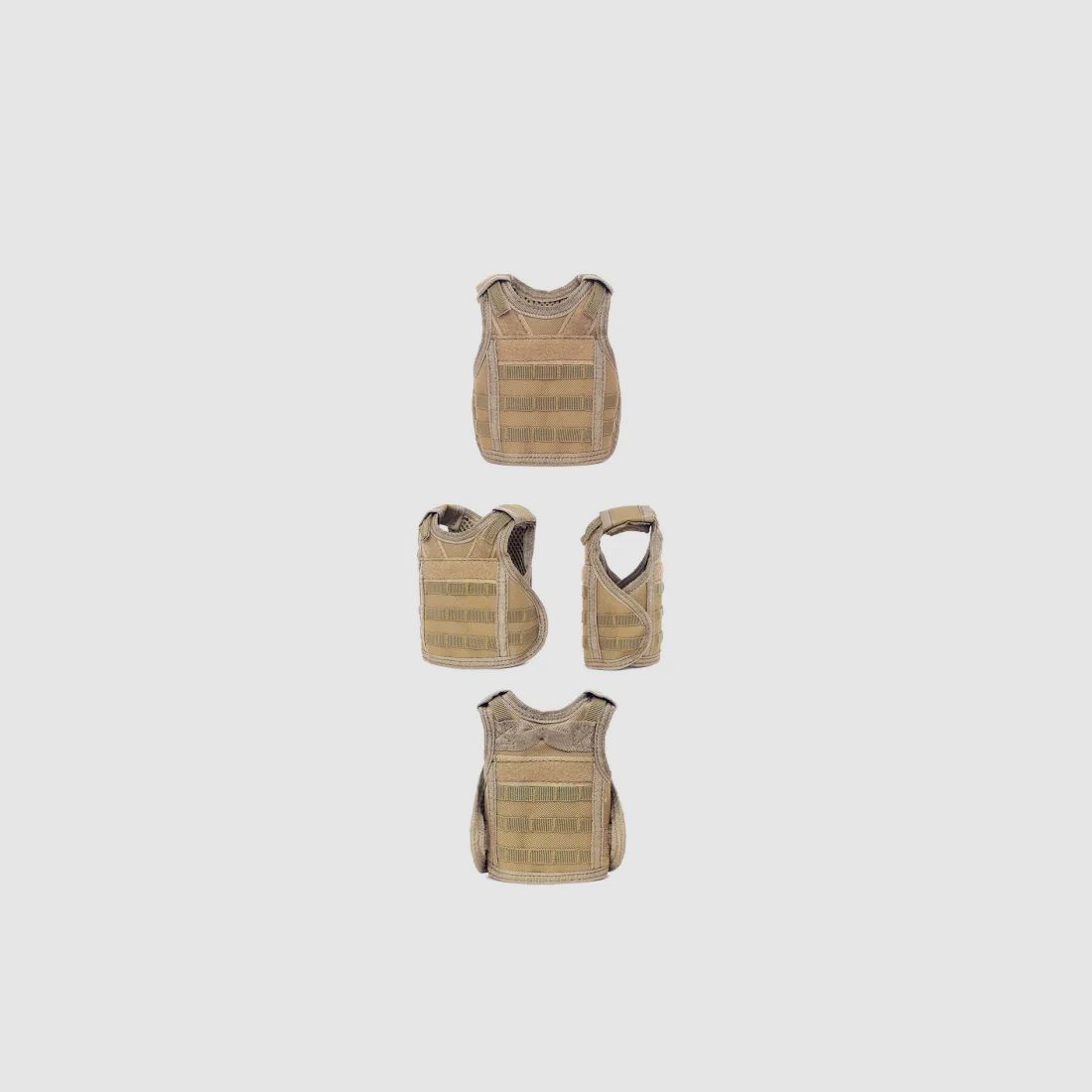 Mini protective vest for beer bottle / wine bottle / thermos bottle - sand