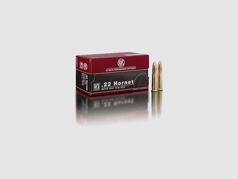 RWS .22 Hornet Match Jagd Hunting 3,0g 46grs