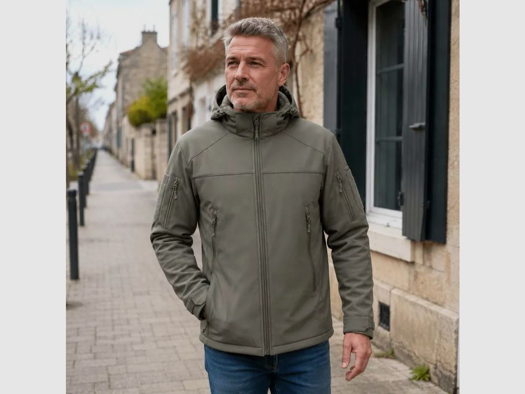 Softshelljacke khaki Fighter V2 – Wasserdicht und strapazierfähig, Bild 5 von 18