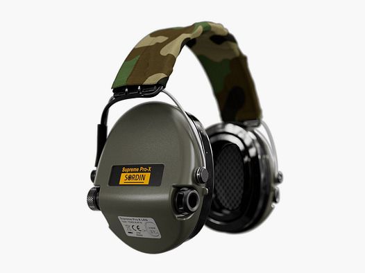 Sordin Hearing Protection Supreme Pro X LED - Green / Camo