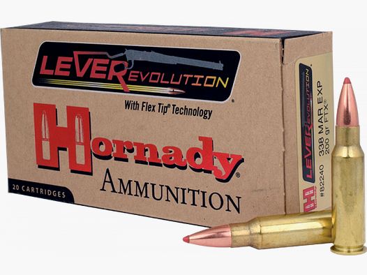 Hornady LEVERevolution .338 Marlin Express FTX 200 grs Büchsenpatronen