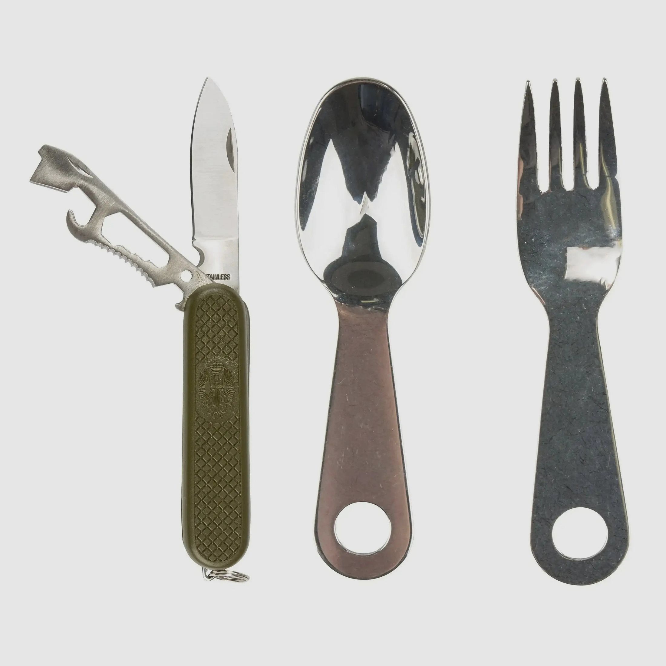 Zestaw sztućców Mil-Tec Outdoor z nożem kieszonkowym