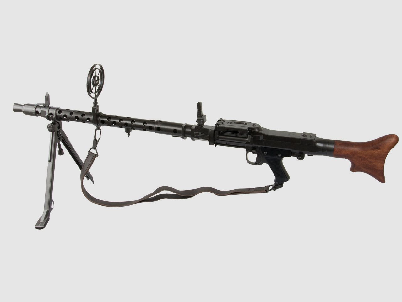 Denix Deko Maschinengewehr Wehrmacht Fliegervisier Kreiskorn MG 34 Deutschland 1934 Zweiter Weltkrieg LĂ¤nge 122 cm