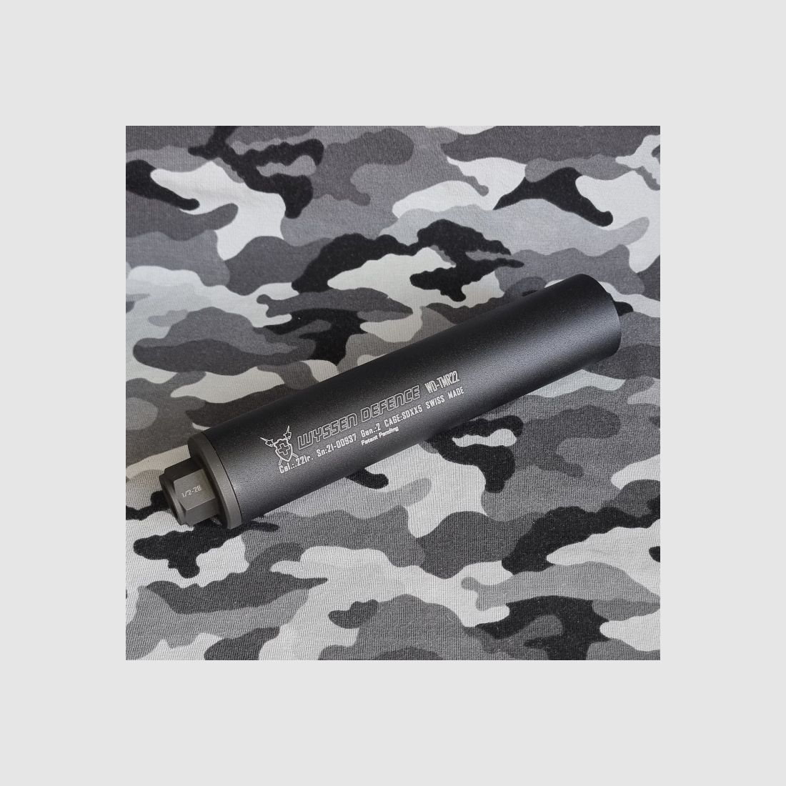 Demper Wyssen Defence WD-TMR22 .22 draad 1/2"x20UNF, afbeelding 1 van 3