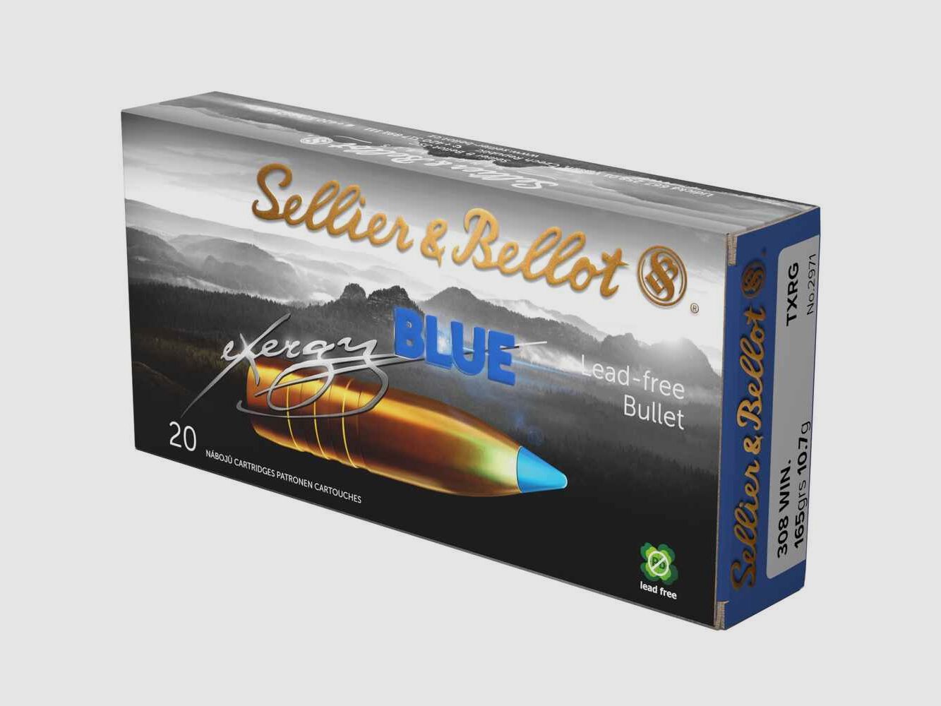 Sellier & Bellot .308 Win tipped eXergy blue, 165grs, caliber