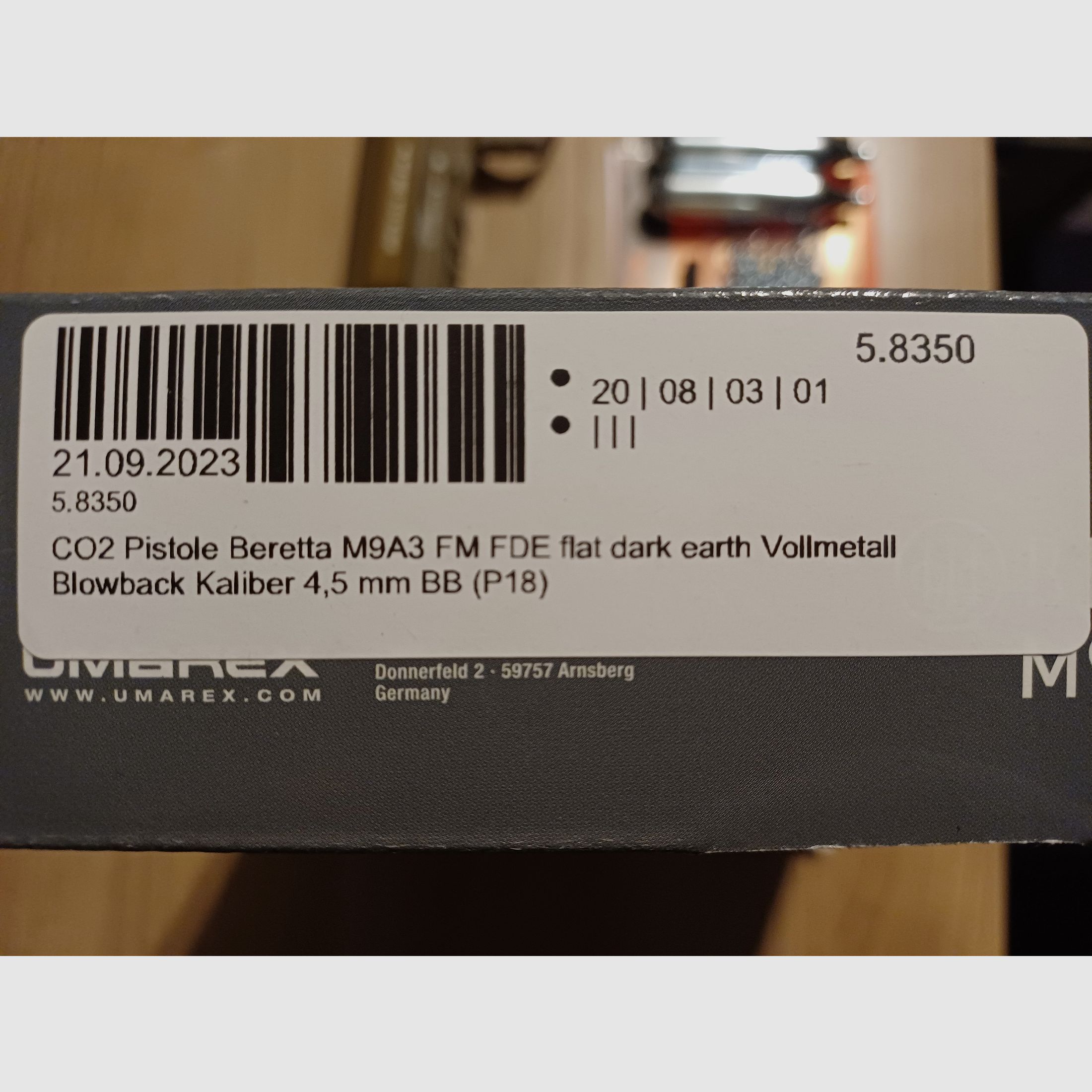 Beretta M9A3 FM FDE CO2 4,5mm BB Blowback Vollmetall mit Red Dot Rotpunktvisier !