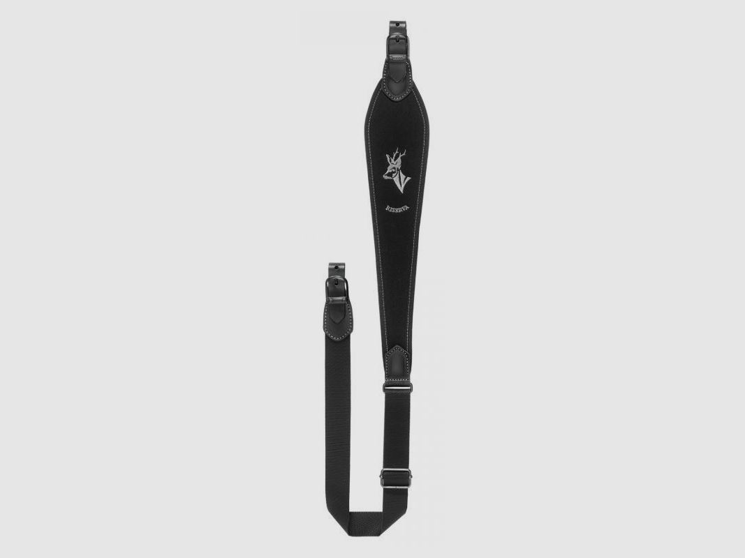 Tragegurt Büchse Riserva aus schwarzem Cordura mit Geweihstickerei Art. R9123 RISERVA, Bild 2 von 3