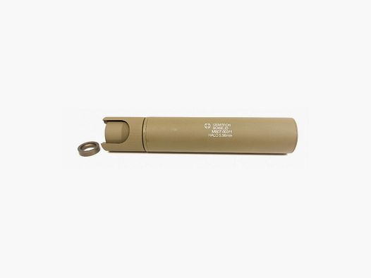 ROYAL "HALO" Schalldämpferattrappe mit Markings, 195x35mm, TAN/DE
