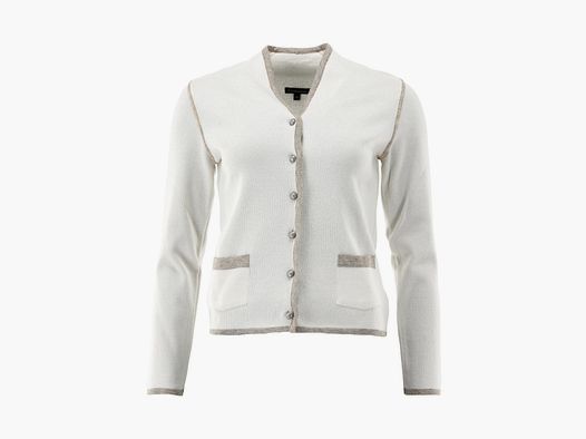 OS TRACHTEN GOLFINO DONNA SCOLLO A V PANNA / ECRUE