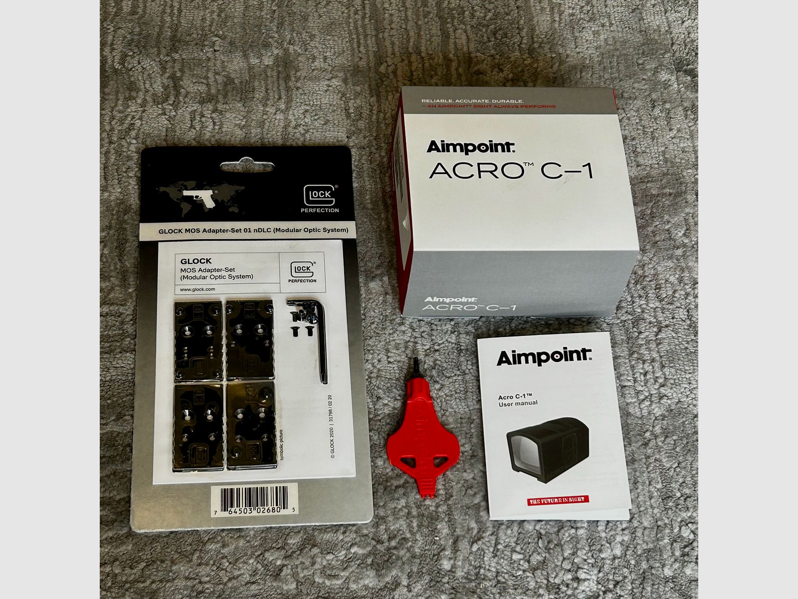 Glock 45 MOS FS Kal. 9mm + AIMPOINT ACRO + SAFARILAND Holster