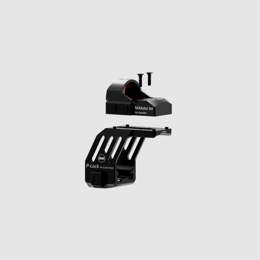 MAK P-LOCK Pistol Reflex Sight Mount GLOCK Gen3+4 G17, 34, 35, 19, G22, G31