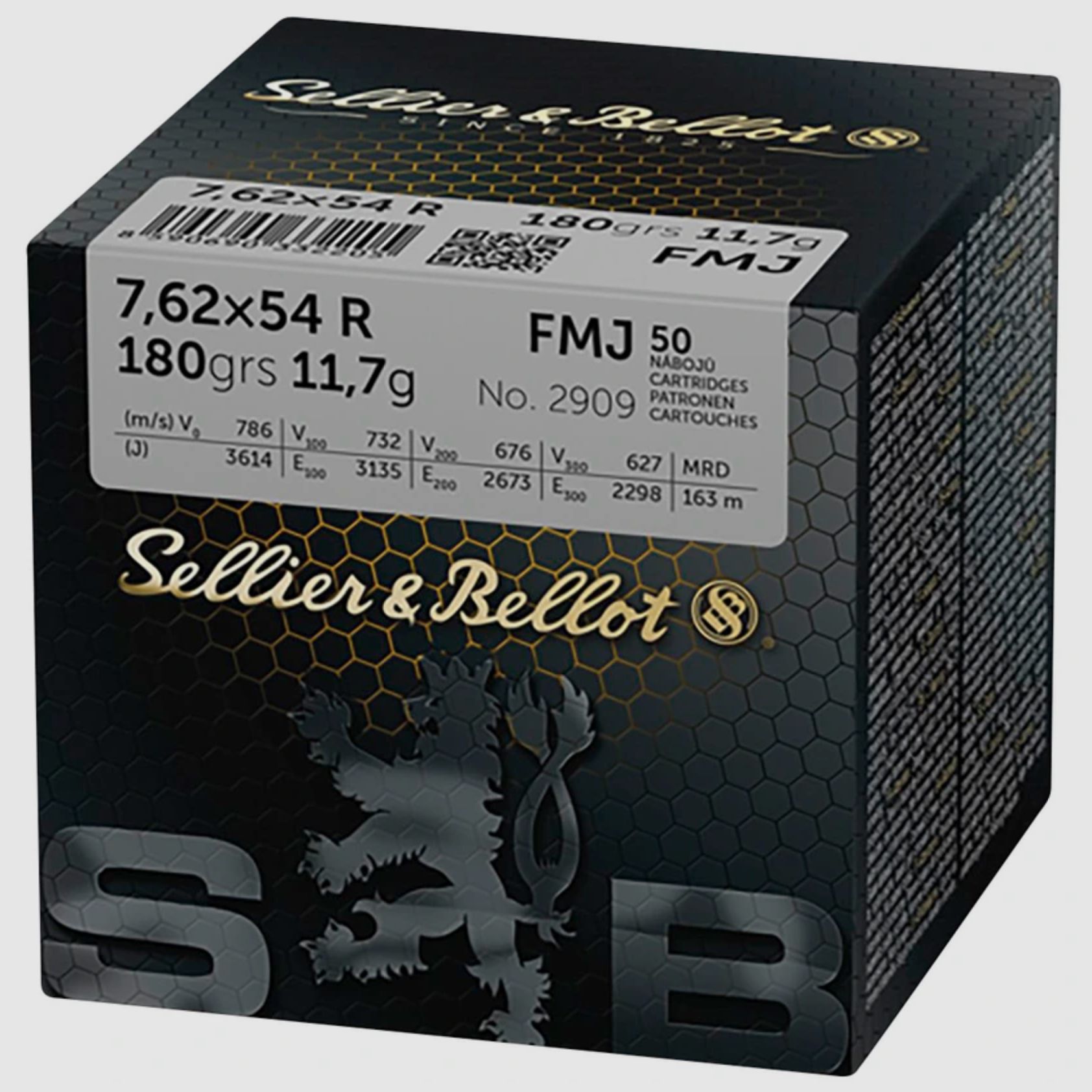 Sellier & Bellot 7.62x54R FMJ full metal jacket 180grs. 50 pieces