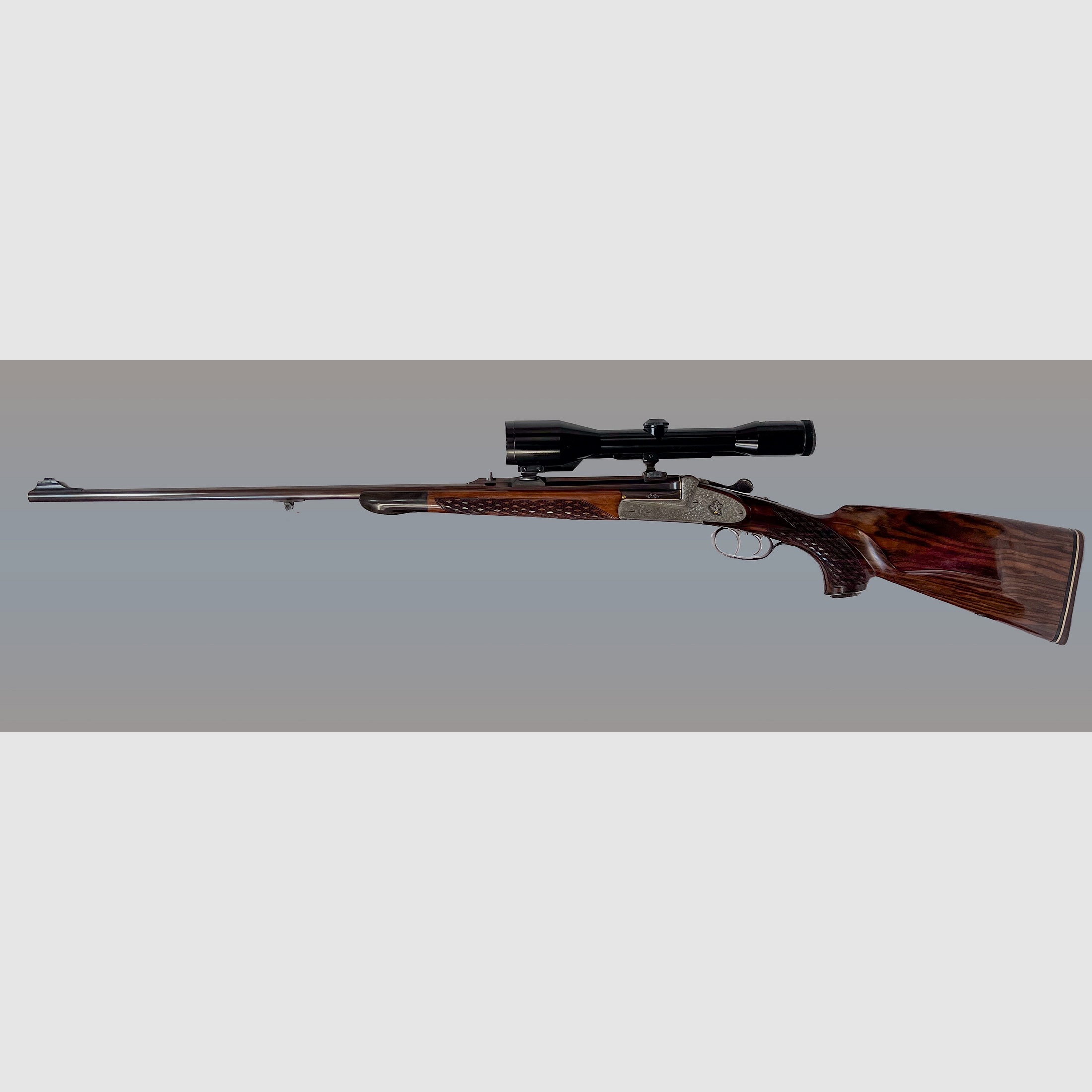 Edle Borovnik Kipplaufbüchse · 6,5×68 R · inkl. Zielfernrohr 6×42 · inkl. 40 Schuss (eingeschossen)