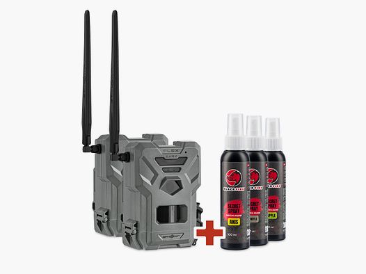 BLACK FLEX Bundle 4 - SPYPOINT FLEX-DARK Twin-Pack + BLACK FIRE Secret Sprays