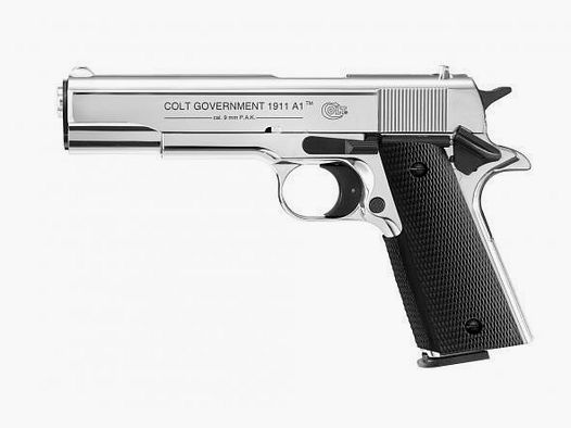 COLT Gaspistole (SRS) Government 1911 A1 Chrome Kal. 9mm P.A.