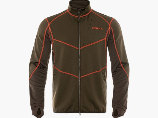 Härkila Scandinavian Fleece Jacket - Willow green / shadow brown brown