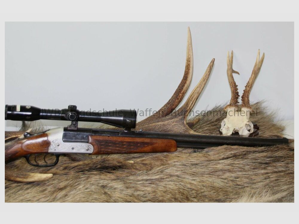 Heym double rifle model 22F 5.6x50R Mag; 16/70