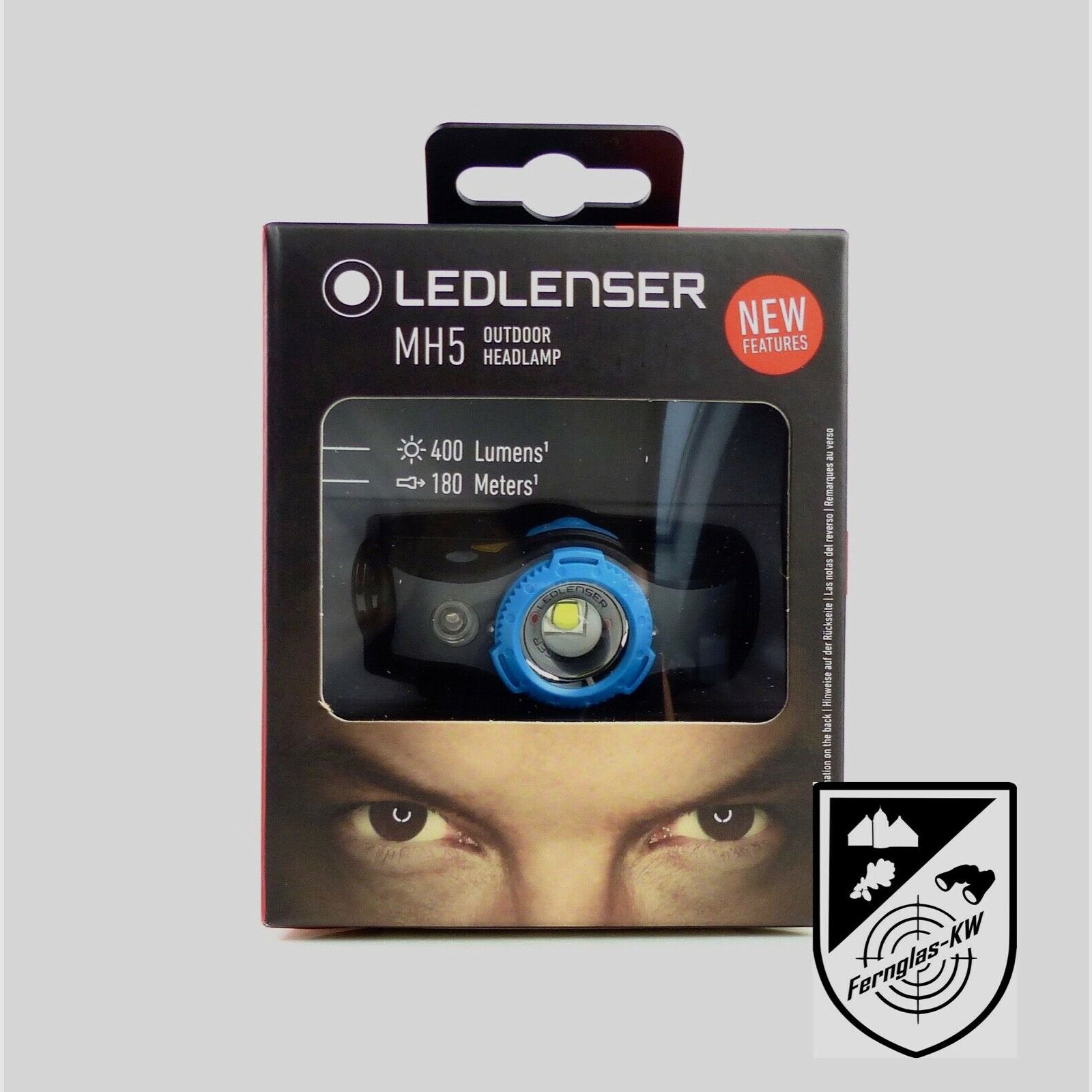 Ledlenser 502145 LED Kopflampe MH5 Black Blue NEU mit Rotlicht Magnetladekabel