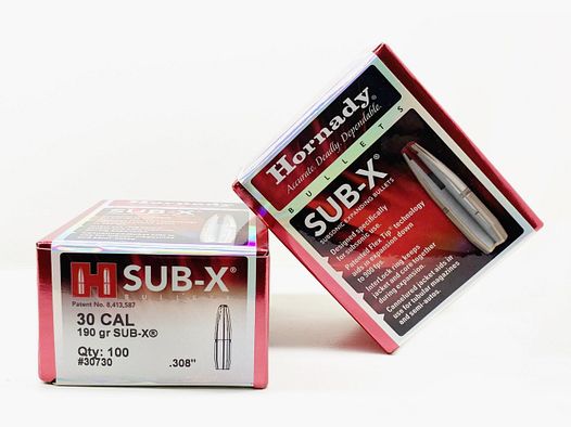 Hornady Cal.30 SUB-X 190 gr (100 Stück)