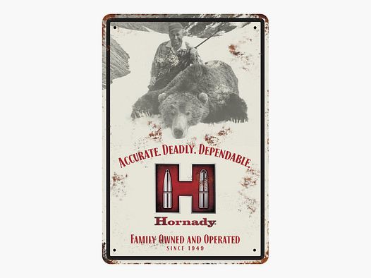 Hornady H TIN SIGN 17,5X11,75″/45X30CM H – HORNADY