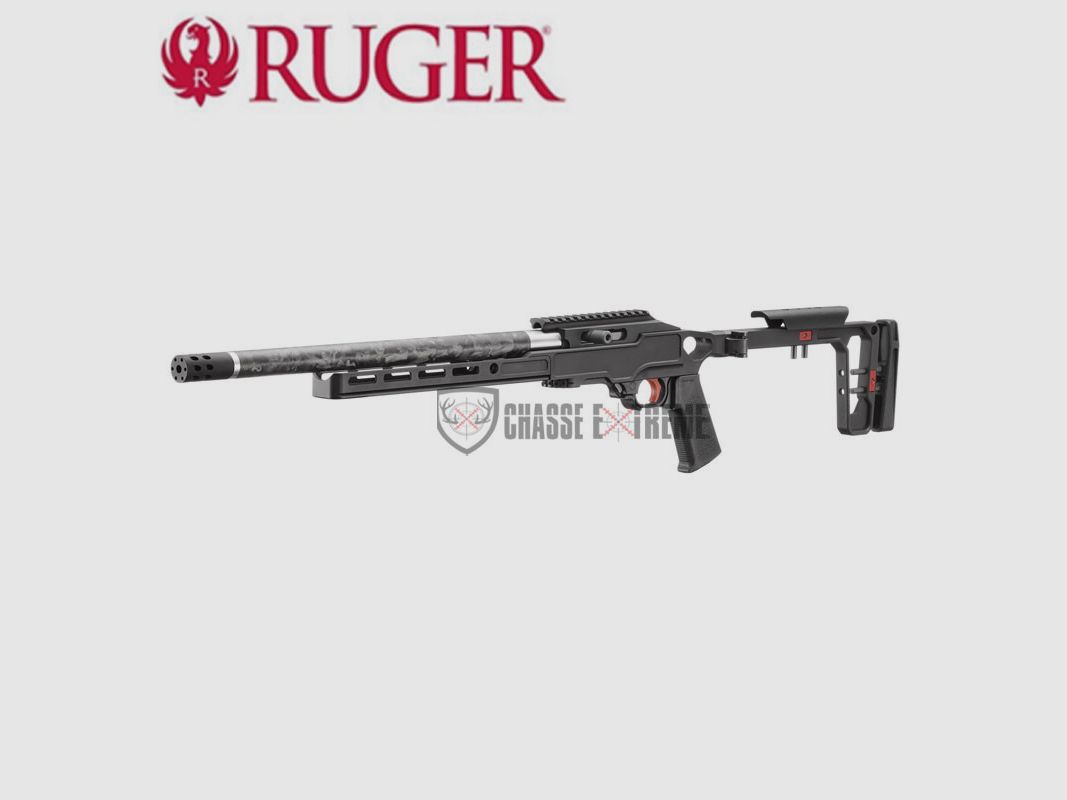 Carabina RUGER 10/22 Chassis in Carbonio Betulla Grigia 41Cm Cal. 22 Lr Mancino, immagine 2 di 4