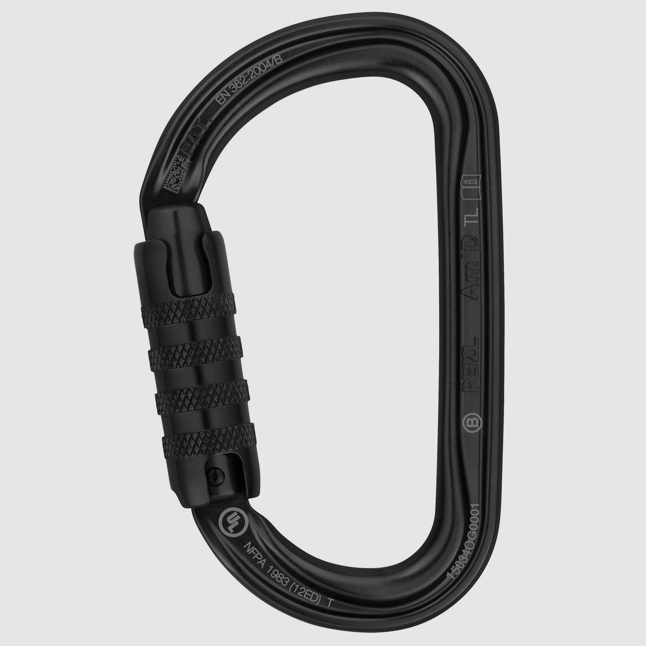Petzl Carabiner Am'D Triact Lock, Aluminum black - EN 362